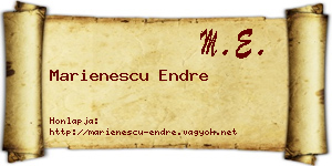 Marienescu Endre névjegykártya