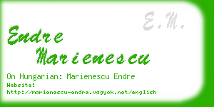 endre marienescu business card